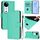 Per vivo S19 Custodia per telefono in pelle tinta unita con cordino (verde) Per vivo S19 Custodia per telefono in pelle tinta unita con cordino (verde)