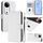 Per vivo S19 Custodia per telefono in pelle tinta unita con cordino (bianco) Per vivo S19 Custodia per telefono in pelle tinta unita con cordino (bianco)