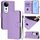 Per vivo S19 Pro Custodia per telefono in pelle tinta unita con cordino (viola lavanda) Per vivo S19 Pro Custodia per telefono in pelle tinta unita con cordino (viola lavanda)