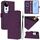Per vivo S19 Pro Custodia in pelle tinta unita con cordino (viola)