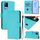 Per vivo V20 / V21E 4G / Y73 2021 Custodia in pelle tinta unita con cordino (blu lago) Per vivo V20 / V21E 4G / Y73 2021 Custodia in pelle tinta unita con cordino (blu lago)