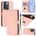 Per vivo V27 5G / V27 Pro 5G Custodia per telefono in pelle tinta unita con cordino (rosa) Per vivo V27 5G / V27 Pro 5G Custodia per telefono in pelle tinta unita con cordino (rosa)