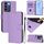 Per vivo V27 5G / V27 Pro 5G Custodia per telefono in pelle tinta unita con cordino (viola lavanda) Per vivo V27 5G / V27 Pro 5G Custodia per telefono in pelle tinta unita con cordino (viola lavanda)