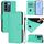 Per vivo V27 5G / V27 Pro 5G Custodia per telefono in pelle tinta unita con cordino (verde) Per vivo V27 5G / V27 Pro 5G Custodia per telefono in pelle tinta unita con cordino (verde)