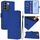 Per vivo V27E 4G Global / T2 4G Global Custodia in pelle tinta unita con cordino (blu scuro) Per vivo V27E 4G Global / T2 4G Global Custodia in pelle tinta unita con cordino (blu scuro)