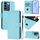 Per vivo V27E 4G Global / T2 4G Global Custodia in pelle tinta unita con cordino (blu cielo) Per vivo V27E 4G Global / T2 4G Global Custodia in pelle tinta unita con cordino (blu cielo)