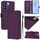 Per vivo V27E 4G Global / T2 4G Global Custodia in pelle tinta unita con cordino (viola) Per vivo V27E 4G Global / T2 4G Global Custodia in pelle tinta unita con cordino (viola)