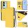 Per vivo V29E 5G Global / Y200 5G Global Custodia in pelle tinta unita con cordino (giallo limone) Per vivo V29E 5G Global / Y200 5G Global Custodia in pelle tinta unita con cordino (giallo limone)