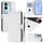 Per vivo V29E 5G Global / Y200 5G Global Custodia in pelle tinta unita con cordino (bianco)