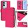 Per vivo V29E 5G Global / Y200 5G Global Custodia in pelle tinta unita con cordino (rosso rosa) Per vivo V29E 5G Global / Y200 5G Global Custodia in pelle tinta unita con cordino (rosso rosa)