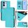 Per vivo V29E 5G Global / Y200 5G Global Custodia in pelle tinta unita con cordino (Lake Blue) Per vivo V29E 5G Global / Y200 5G Global Custodia in pelle tinta unita con cordino (Lake Blue)
