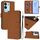 Per vivo V30 Lite 5G Custodia per telefono in pelle tinta unita con cordino Global Skin Feel (marrone)