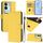 Per vivo V30 Lite 5G Custodia per telefono in pelle tinta unita con cordino Global Skin Feel (giallo limone)