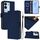 Per vivo V30 Lite 5G Custodia per telefono in pelle tinta unita con cordino Global Skin Feel (blu navy) Per vivo V30 Lite 5G Custodia per telefono in pelle tinta unita con cordino Global Skin Feel (blu navy)