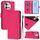 Per vivo V40 Lite 5G / V30E 5G Custodia per telefono in pelle tinta unita con cordino (rosso rosa) Per vivo V40 Lite 5G / V30E 5G Custodia per telefono in pelle tinta unita con cordino (rosso rosa)