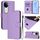 Per vivo V40E 5G India / iQOO Z9s 5G Custodia in pelle tinta unita con cordino (viola lavanda) Per vivo V40E 5G India / iQOO Z9s 5G Custodia in pelle tinta unita con cordino (viola lavanda)