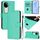 Per vivo V40E 5G India / iQOO Z9s 5G Custodia in pelle tinta unita con cordino (verde) Per vivo V40E 5G India / iQOO Z9s 5G Custodia in pelle tinta unita con cordino (verde)