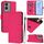 Per vivo Y17S 4G Custodia per telefono in pelle tinta unita con cordino Global Skin Feel (rosso rosa) Per vivo Y17S 4G Custodia per telefono in pelle tinta unita con cordino Global Skin Feel (rosso rosa)