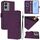 Per vivo Y17S 4G Custodia per telefono in pelle tinta unita con cordino (viola)