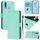 Per vivo Y19 / U3 / Y5S / Z5i / U20 Custodia in pelle tinta unita con cordino (verde menta) Per vivo Y19 / U3 / Y5S / Z5i / U20 Custodia in pelle tinta unita con cordino (verde menta)