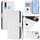 Per vivo Y19 / U3 / Y5S / Z5i / U20 Custodia in pelle tinta unita con cordino (bianco)