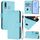 Per vivo Y19 / U3 / Y5S / Z5i / U20 Custodia in pelle tinta unita con cordino (blu cielo) Per vivo Y19 / U3 / Y5S / Z5i / U20 Custodia in pelle tinta unita con cordino (blu cielo)