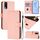 Per vivo Y20 / Y20i / Y20S / Y11S Custodia in pelle tinta unita con cordino (rosa) Per vivo Y20 / Y20i / Y20S / Y11S Custodia in pelle tinta unita con cordino (rosa)