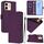 Per vivo Y28 4G Custodia in pelle tinta unita con cordino (viola)
