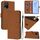 Per vivo Y33S 4G Global / Y21 2021 Custodia in pelle tinta unita effetto pelle con cordino (marrone) Per vivo Y33S 4G Global / Y21 2021 Custodia in pelle tinta unita effetto pelle con cordino (marrone)