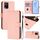 Per vivo Y33S 4G Global / Y21 2021 Custodia in pelle tinta unita con cordino (rosa) Per vivo Y33S 4G Global / Y21 2021 Custodia in pelle tinta unita con cordino (rosa)