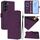 Per Samsung Galaxy S23+ 5G Custodia in pelle tinta unita con cordino (viola) Per Samsung Galaxy S23+ 5G Custodia in pelle tinta unita con cordino (viola)