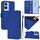 Per vivo Y56 5G Global / Y16 4G Global Custodia in pelle tinta unita con cordino (blu scuro) Per vivo Y56 5G Global / Y16 4G Global Custodia in pelle tinta unita con cordino (blu scuro)