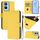 Per vivo Y56 5G Global / Y16 4G Global Custodia in pelle tinta unita con cordino (giallo limone) Per vivo Y56 5G Global / Y16 4G Global Custodia in pelle tinta unita con cordino (giallo limone)