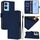 Per vivo Y56 5G Global / Y16 4G Global Custodia in pelle tinta unita con cordino (blu navy) Per vivo Y56 5G Global / Y16 4G Global Custodia in pelle tinta unita con cordino (blu navy)