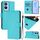 Per vivo Y56 5G Global / Y16 4G Global Custodia in pelle tinta unita con cordino (Lake Blue) Per vivo Y56 5G Global / Y16 4G Global Custodia in pelle tinta unita con cordino (Lake Blue)