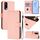 Per vivo Y72 5G / iQOO Z3 / Y52 5G Custodia in pelle tinta unita con cordino (rosa) Per vivo Y72 5G / iQOO Z3 / Y52 5G Custodia in pelle tinta unita con cordino (rosa)