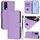 Per vivo Y72 5G / iQOO Z3 / Y52 5G Custodia in pelle tinta unita con cordino (viola lavanda) Per vivo Y72 5G / iQOO Z3 / Y52 5G Custodia in pelle tinta unita con cordino (viola lavanda)