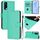Per vivo Y72 5G / iQOO Z3 / Y52 5G Custodia in pelle tinta unita con cordino (verde) Per vivo Y72 5G / iQOO Z3 / Y52 5G Custodia in pelle tinta unita con cordino (verde)