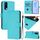 Per vivo Y72 5G / iQOO Z3 / Y52 5G Custodia in pelle tinta unita con cordino (blu lago) Per vivo Y72 5G / iQOO Z3 / Y52 5G Custodia in pelle tinta unita con cordino (blu lago)