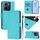 Per vivo Y36 5G Global / Y36 4G Global Custodia in pelle tinta unita con cordino (Lake Blue) Per vivo Y36 5G Global / Y36 4G Global Custodia in pelle tinta unita con cordino (Lake Blue)