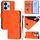 Per Redmi 13 4G Global / 13 5G Global Custodia in pelle tinta unita con cordino (arancione) Per Redmi 13 4G Global / 13 5G Global Custodia in pelle tinta unita con cordino (arancione)