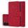 Per Samsung Galaxy S23+ 5G Custodia per telefono in pelle di vitello con stampa mandala a doppia piega (rosso)