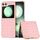 Per Samsung Galaxy Z Flip6 Custodia per telefono in PU con struttura elettrolitica e trama intrecciata (rosa) Per Samsung Galaxy Z Flip6 Custodia per telefono in PU con struttura elettrolitica e trama intrecciata (rosa)