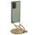 Per Samsung Galaxy S24 5G Custodia per telefono con cover posteriore in pelle con trama in fibra di carbonio e tracolla (verde)