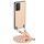 Per Samsung Galaxy S24 5G Custodia per telefono con cover posteriore in pelle con trama in fibra di carbonio e tracolla (cachi)