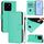 Per Xiaomi 14 Custodia in pelle tinta unita con cordino (verde)