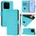 Per Xiaomi 14 Custodia in pelle tinta unita con cordino (Lake Blue)