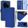 Per Xiaomi 14 Ultra 5G Custodia per telefono in pelle tinta unita con cordino (blu scuro) Per Xiaomi 14 Ultra 5G Custodia per telefono in pelle tinta unita con cordino (blu scuro)