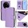 Per Xiaomi 14 Ultra 5G Custodia per telefono in pelle tinta unita con cordino (viola lavanda) Per Xiaomi 14 Ultra 5G Custodia per telefono in pelle tinta unita con cordino (viola lavanda)