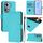 Per OPPO Reno11 5G Custodia per telefono in pelle tinta unita con cordino (Lake Blue) Per OPPO Reno11 5G Custodia per telefono in pelle tinta unita con cordino (Lake Blue)